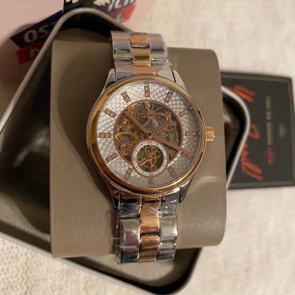 ✨🆕✨Brand New Fossil Automatic Two-Tone Stainless Steel Watch - Picture 2 of 7